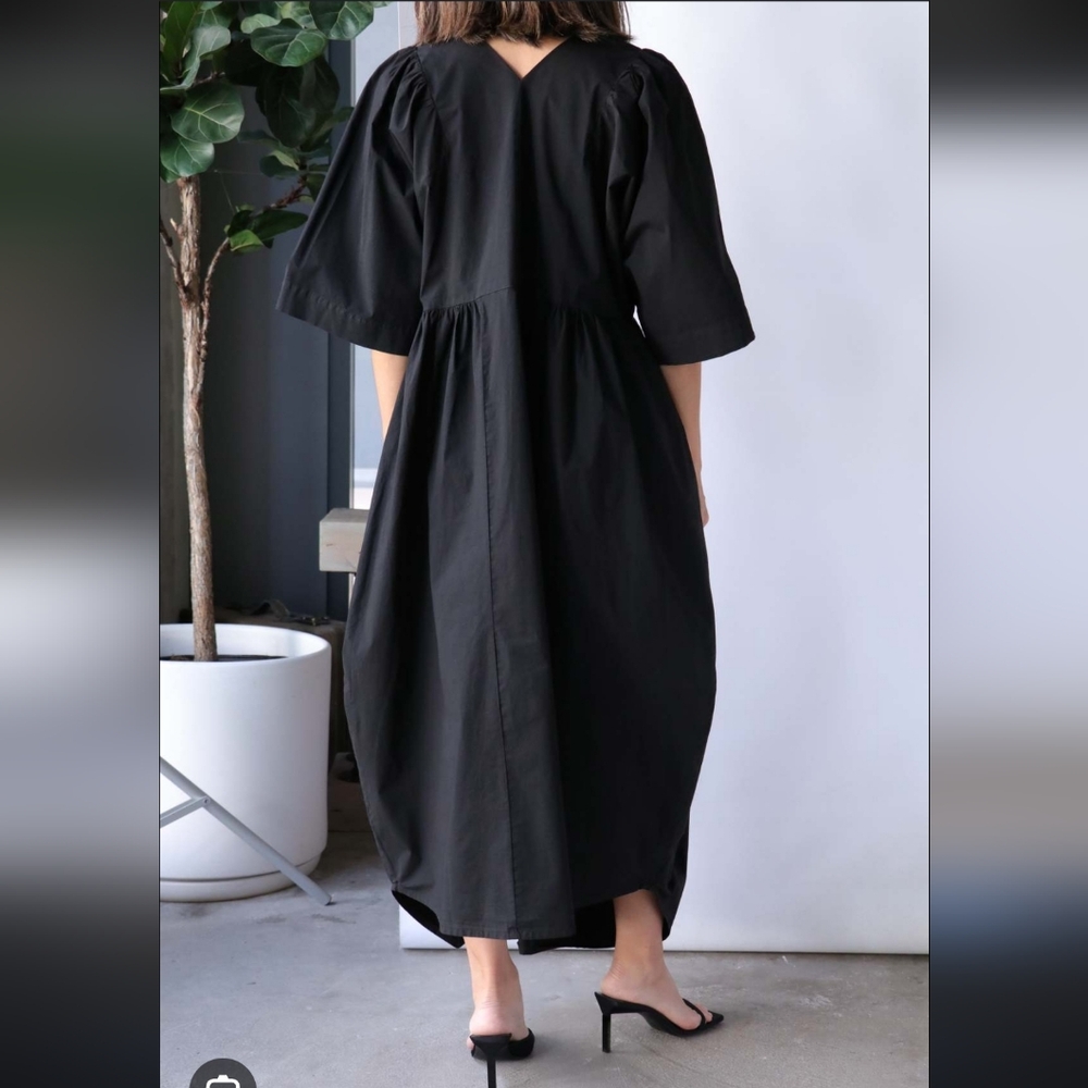 HENRIK VIBSKOV Size Xs Pump Black Cotton Dress - Picture 2 of 6